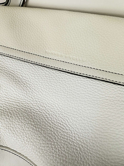 Tanner Krolle Leather Handbag Shoulder Bag White & Cream Large  - Pre-owned