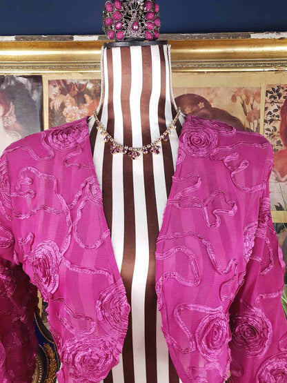 Vintage 1940s Purple Rhinestone Necklace Gold-Tone