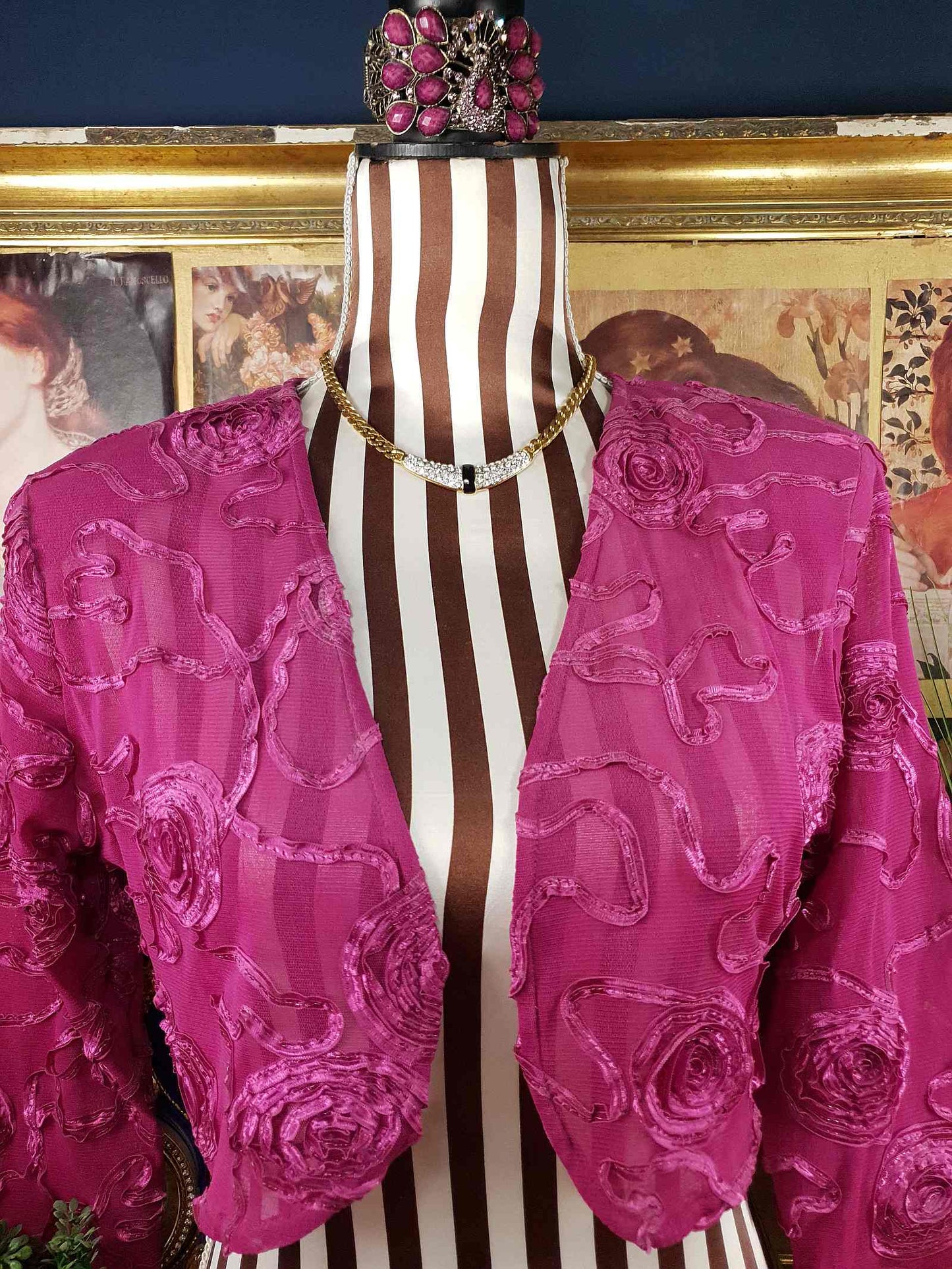 Vintage 1970s Rhinestone Curb Chain Necklace Choker Retro Gold-Tone