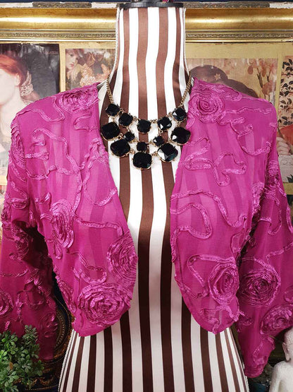 Vintage 90s Black Glass Rhinestone Statement Necklace