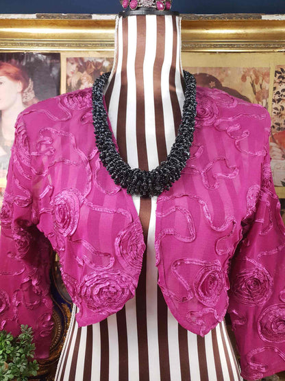 Vintage Indonesian Black Seed Bead Boho Necklace