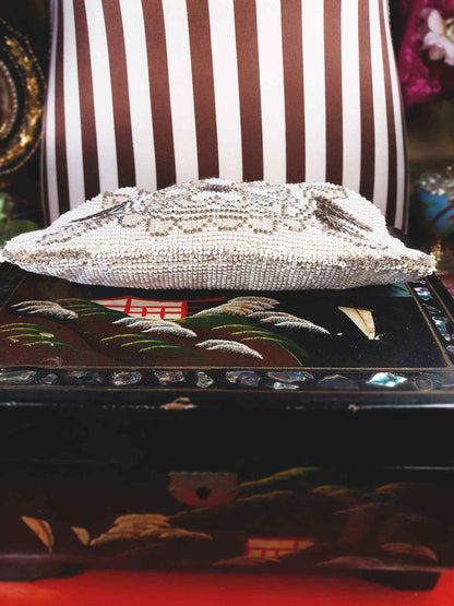 Vintage 1930s Beaded Evening Bag Art Deco Clutch Handbag Czechoslovakian