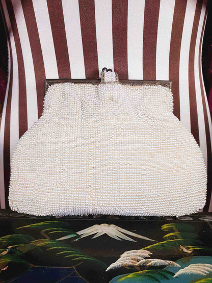 Vintage 1930s Beaded Evening Bag Art Deco Clutch Handbag Czechoslovakian