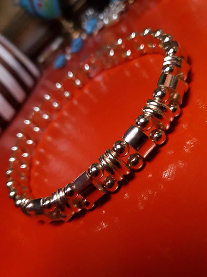 Vintage 1970s Choker Necklace 14" Modernist Gold Tone Retro - Rare