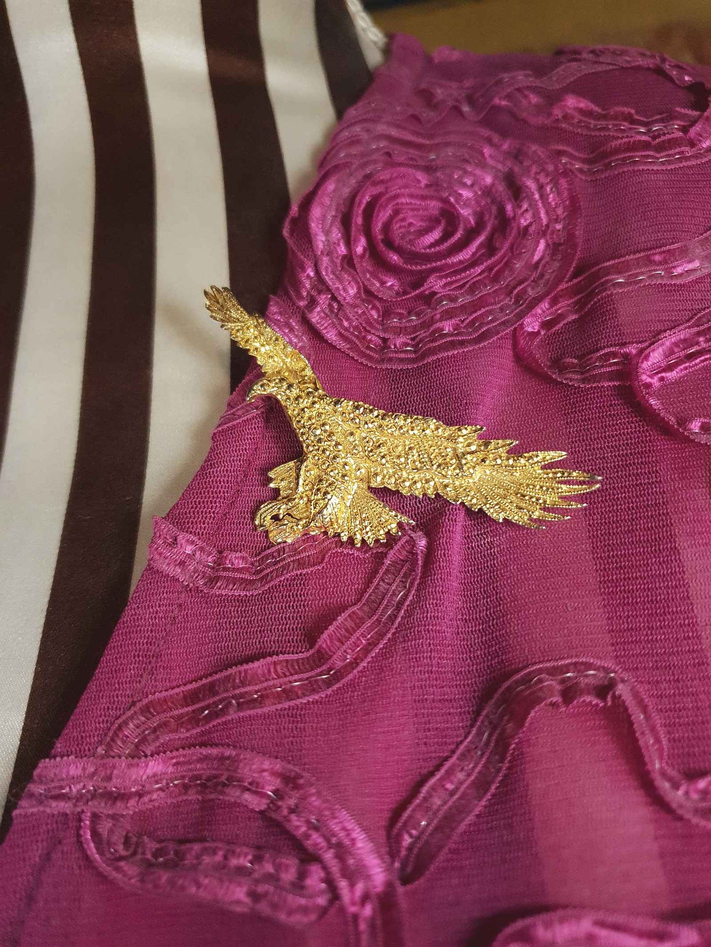 1970s Vintage Golden Eagle Brooch American Bird