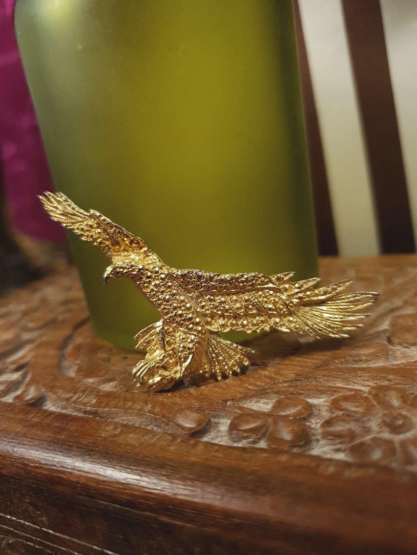 1970s Vintage Golden Eagle Brooch American Bird