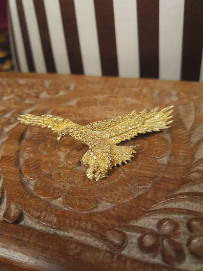 1970s Vintage Golden Eagle Brooch American Bird