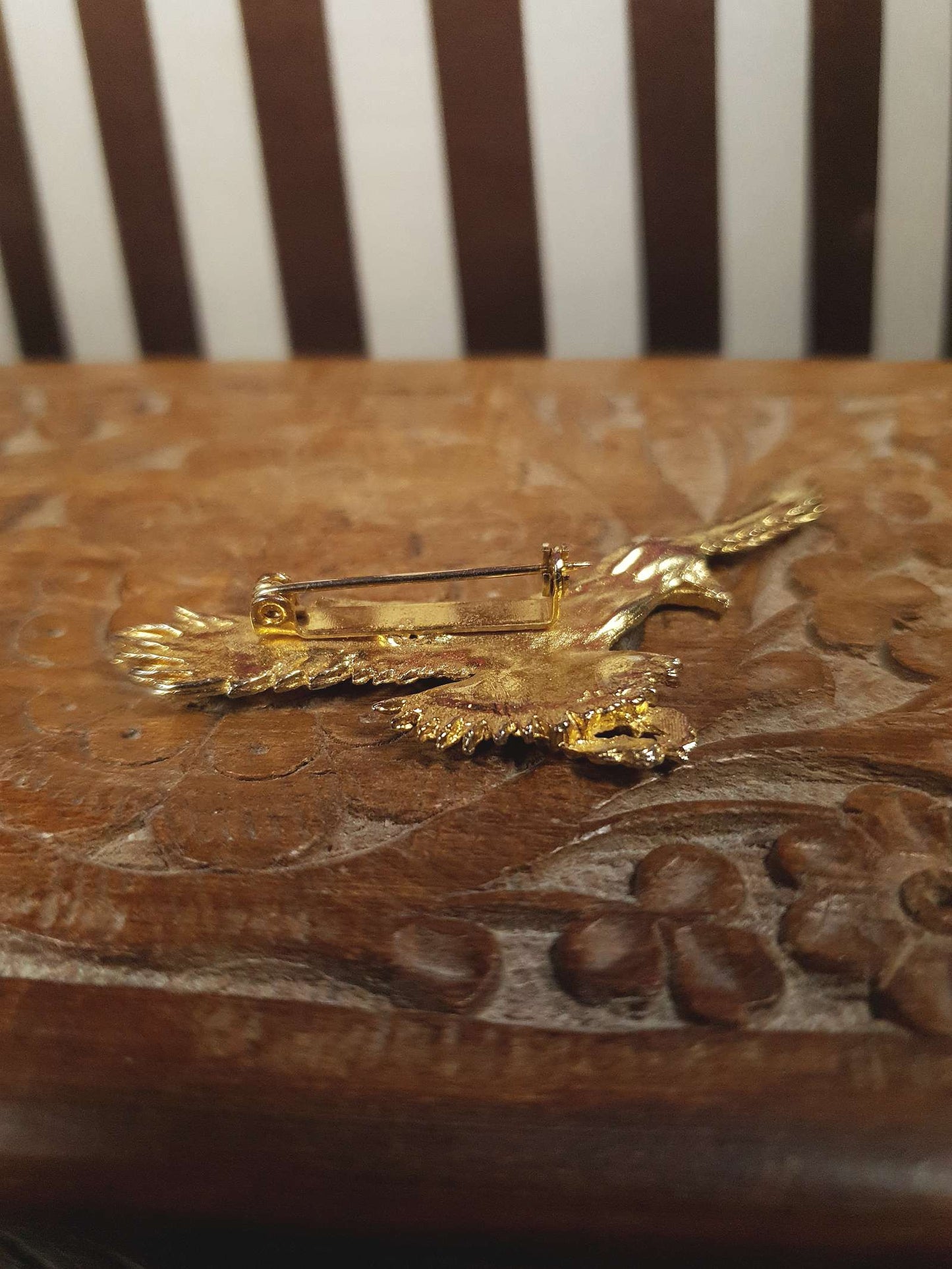 1970s Vintage Golden Eagle Brooch American Bird