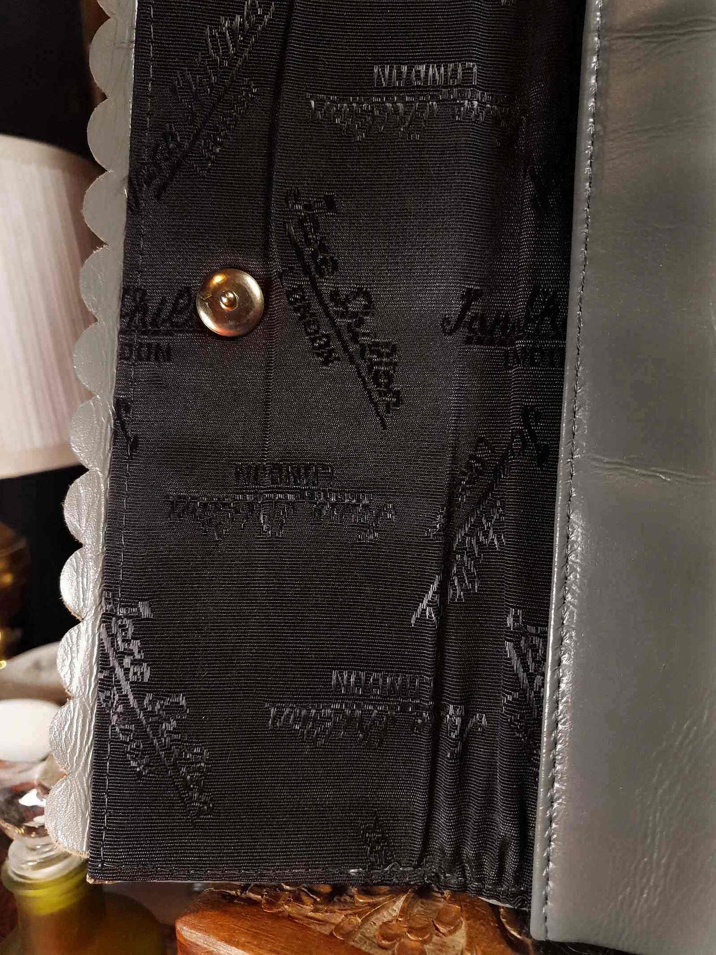 Vintage Jane Shilton Clutch Bag 1970s Grey Leather Evening Handbag Purse