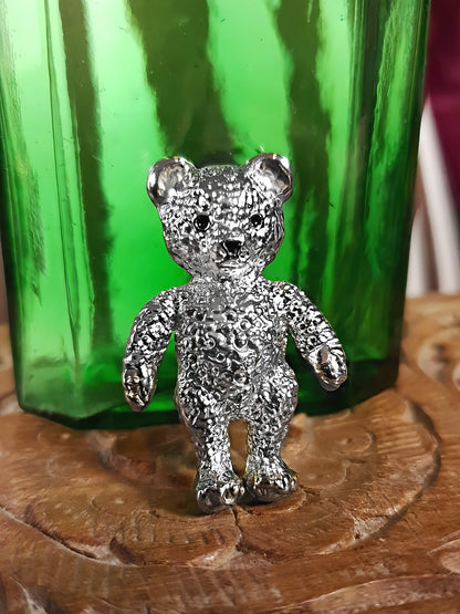 Vintage Teddy Bear Brooch Pin Retro 1970s