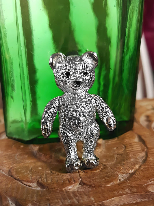 Vintage Teddy Bear Brooch Pin Retro 1970s