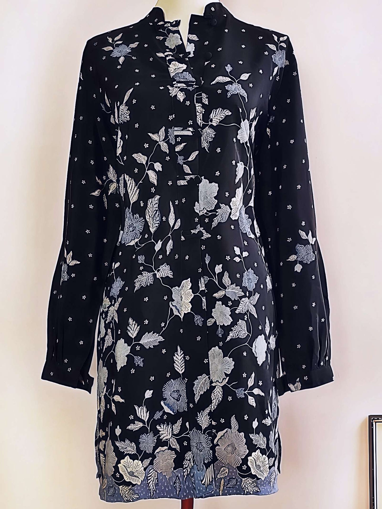 Vintage Oriental Boho Shirt Top Blouse Kaftan Bohemian Caftan 1980s