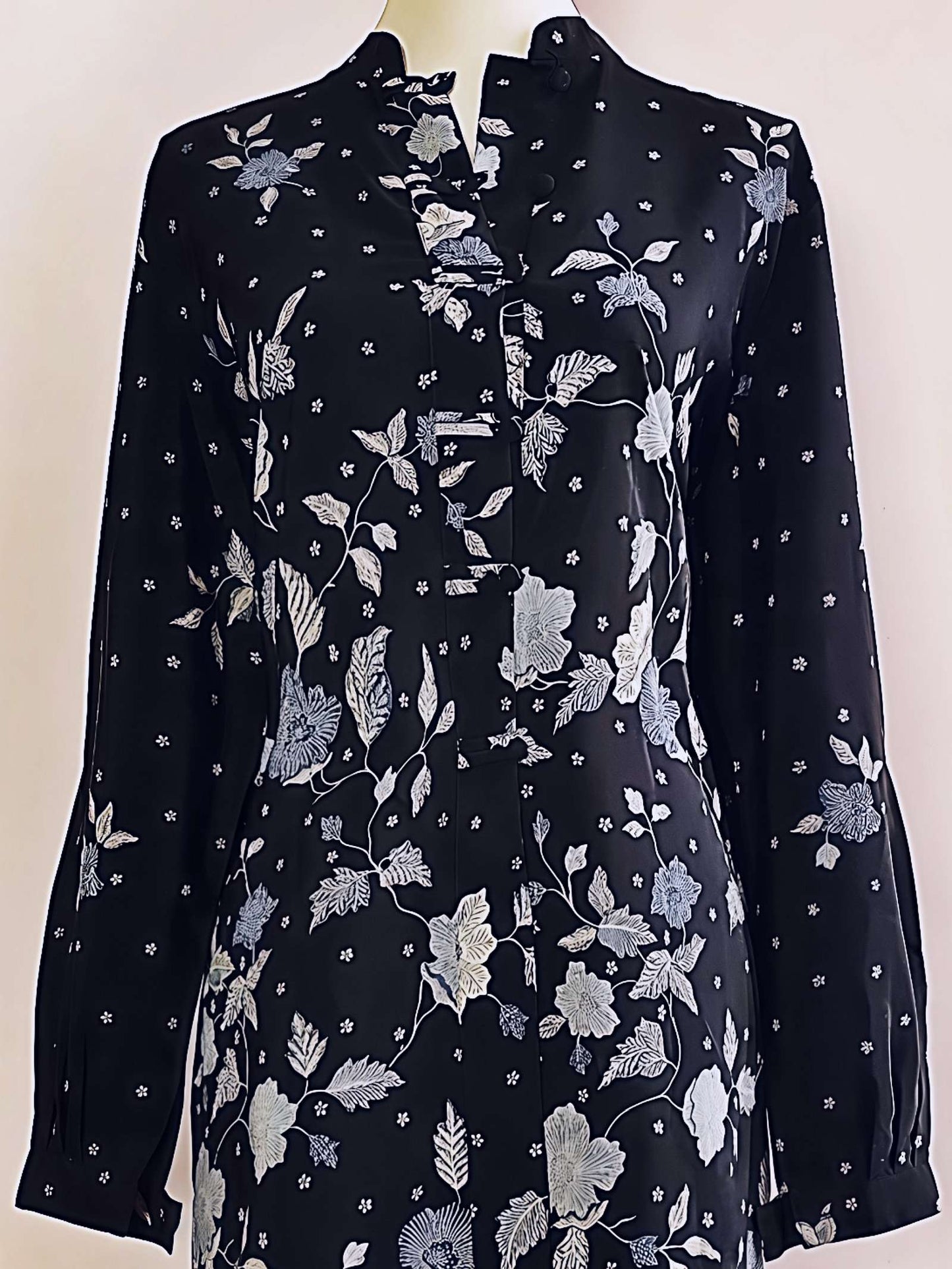 Vintage Oriental Boho Shirt Top Blouse Kaftan Bohemian Caftan 1980s