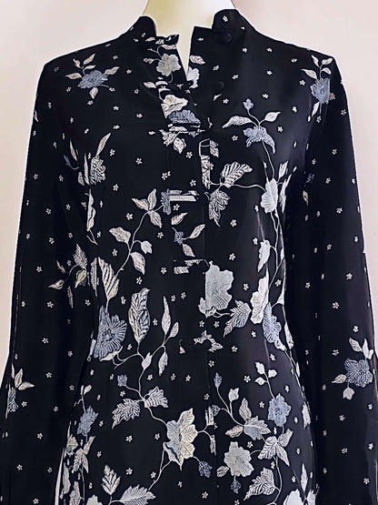 Vintage Oriental Boho Shirt Top Blouse Kaftan Bohemian Caftan 1980s