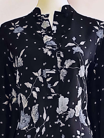 Vintage Oriental Boho Shirt Top Blouse Kaftan Bohemian Caftan 1980s