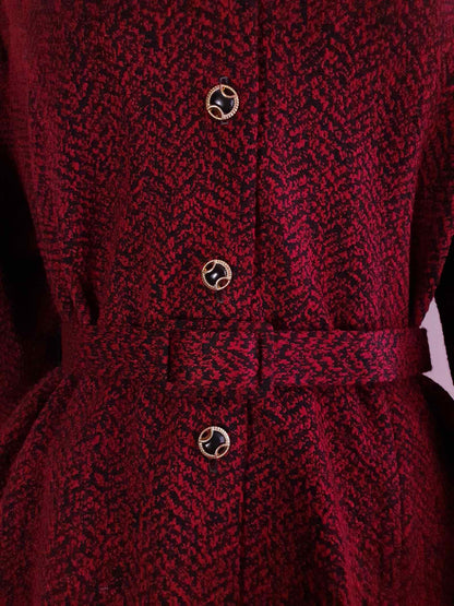 Vintage Red and Black Jacket  1980s - Size 14 Retro English