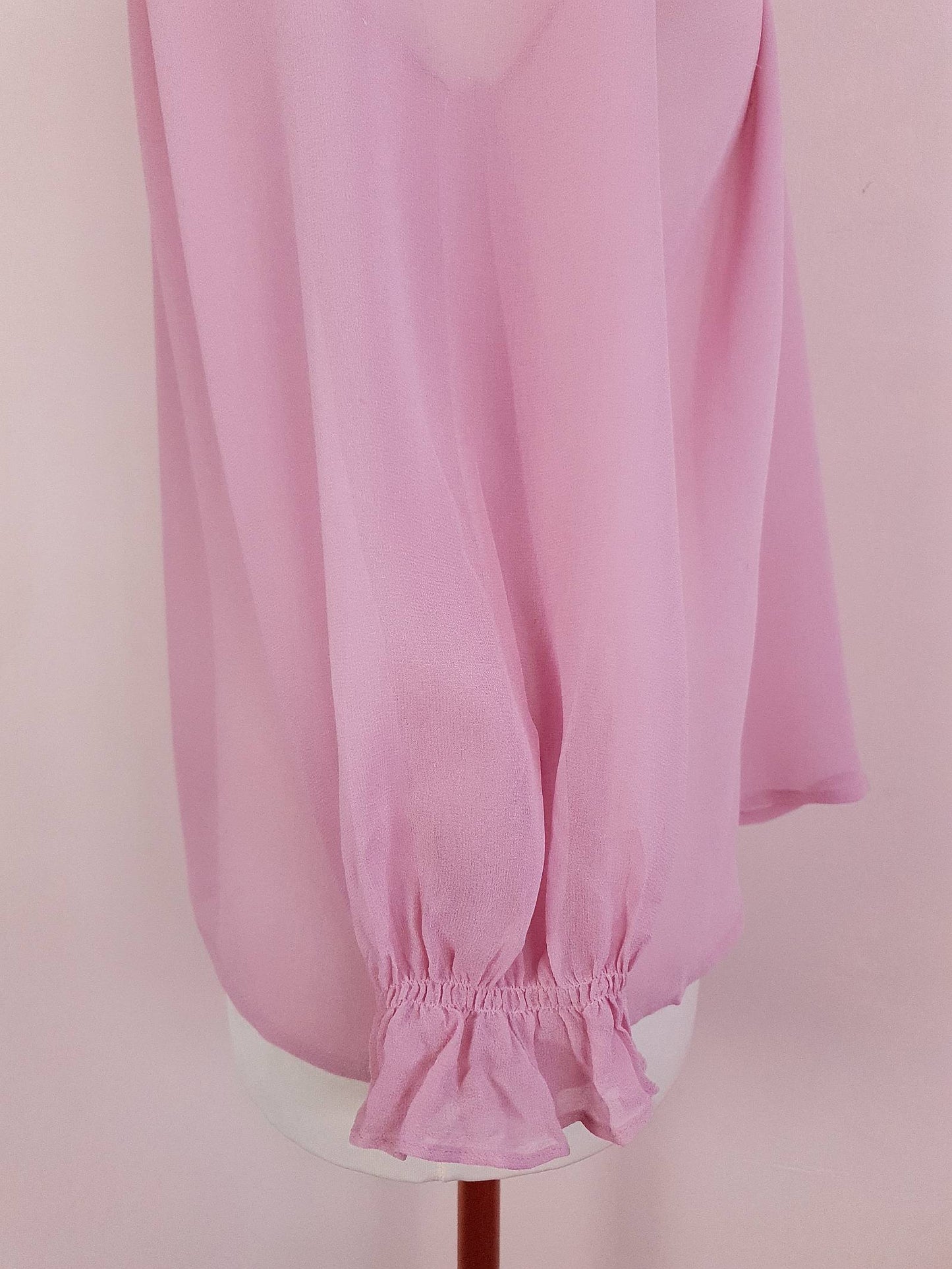 Vintage 90s Pink Silk Laura Ashley Blouse Shirt Top - Size 12