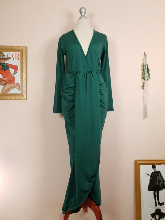 Pre-owned Green Dressing Gown House Dress Fleece Size 10