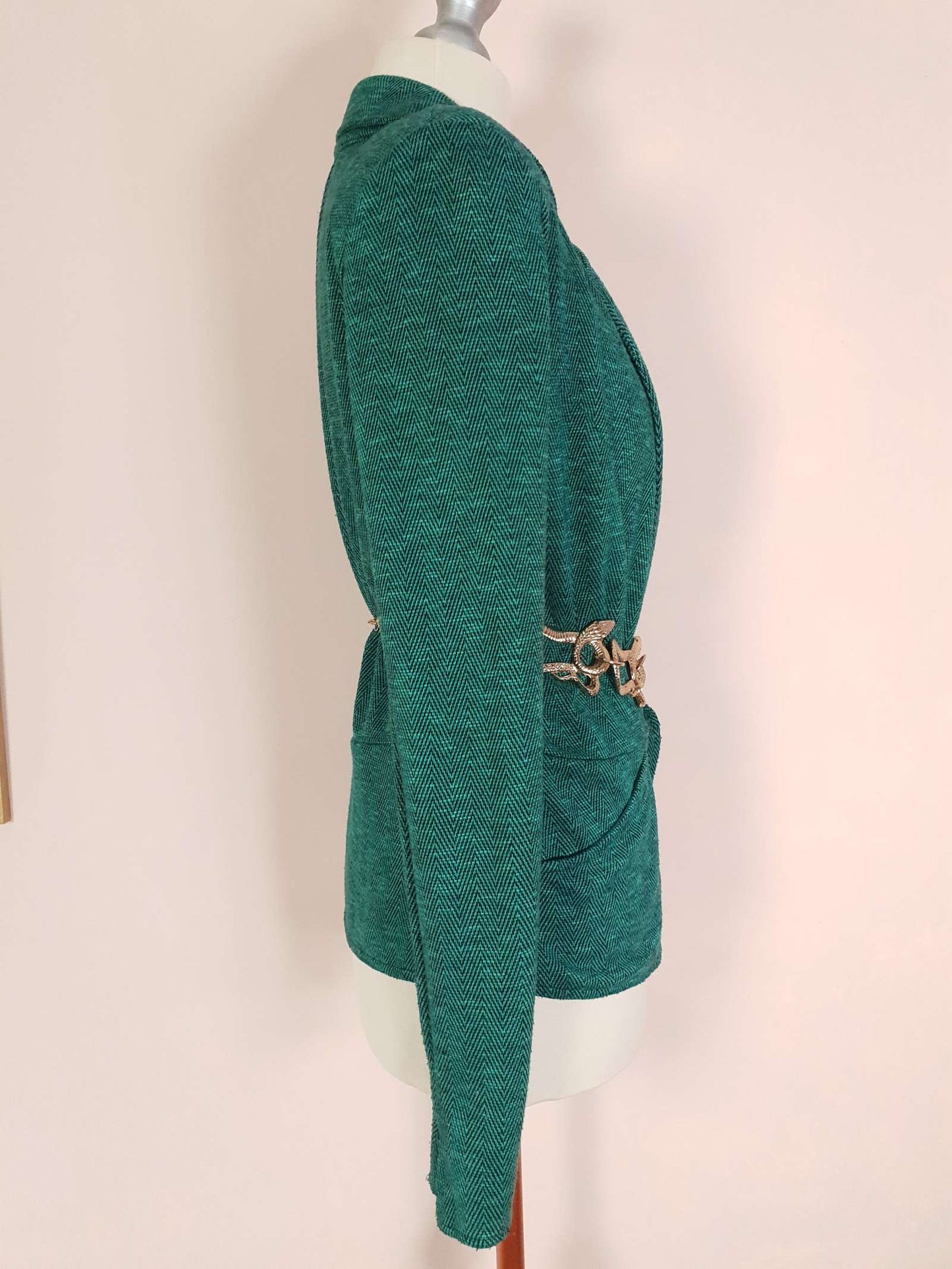 Vintage 90s Green Jacket Size 8 Blazer
