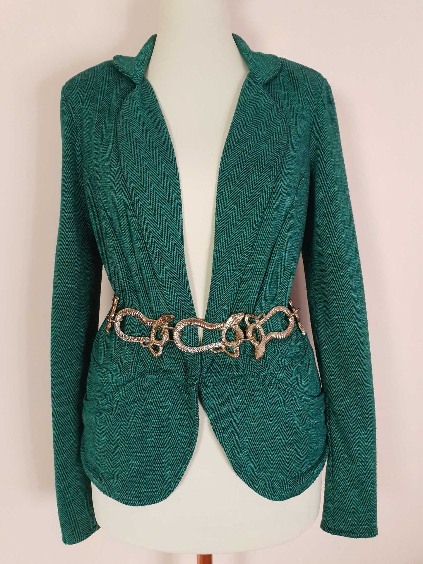 Vintage 90s Green Jacket Size 8 Blazer