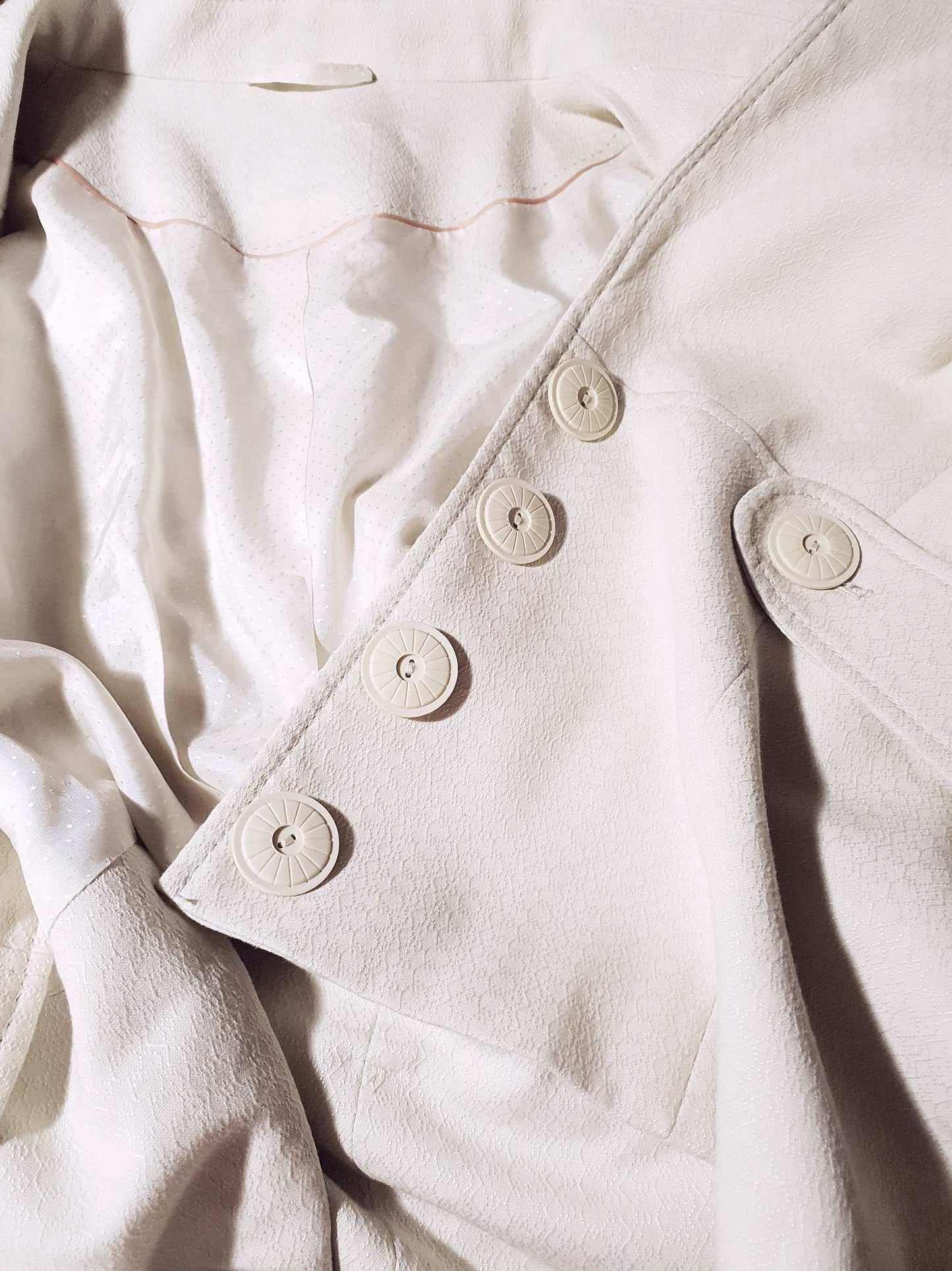 Vintage 90s White Jacket Ladies - 50s Style Size 16