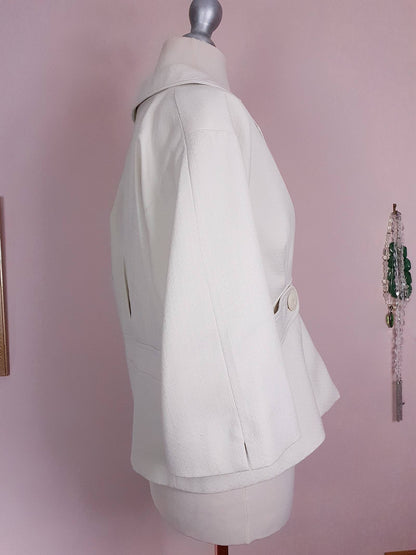Vintage 90s White Jacket Ladies - 50s Style Size 16
