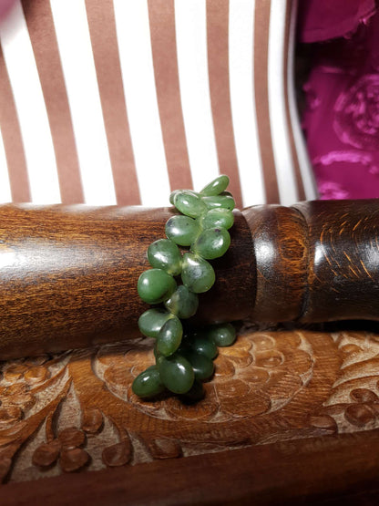 Vintage Green Dalmatian Jasper Bracelet Gemstone