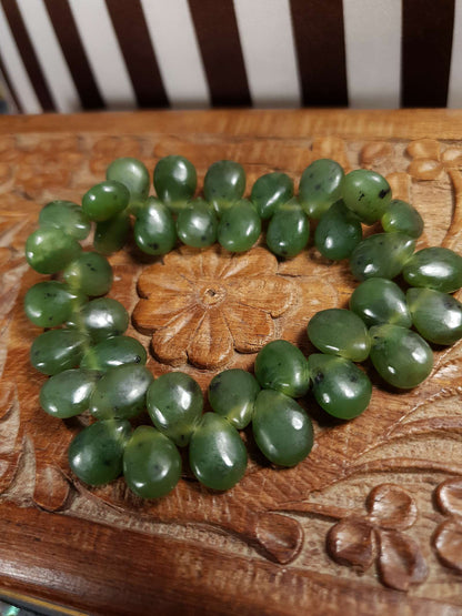 Vintage Green Dalmatian Jasper Bracelet Gemstone