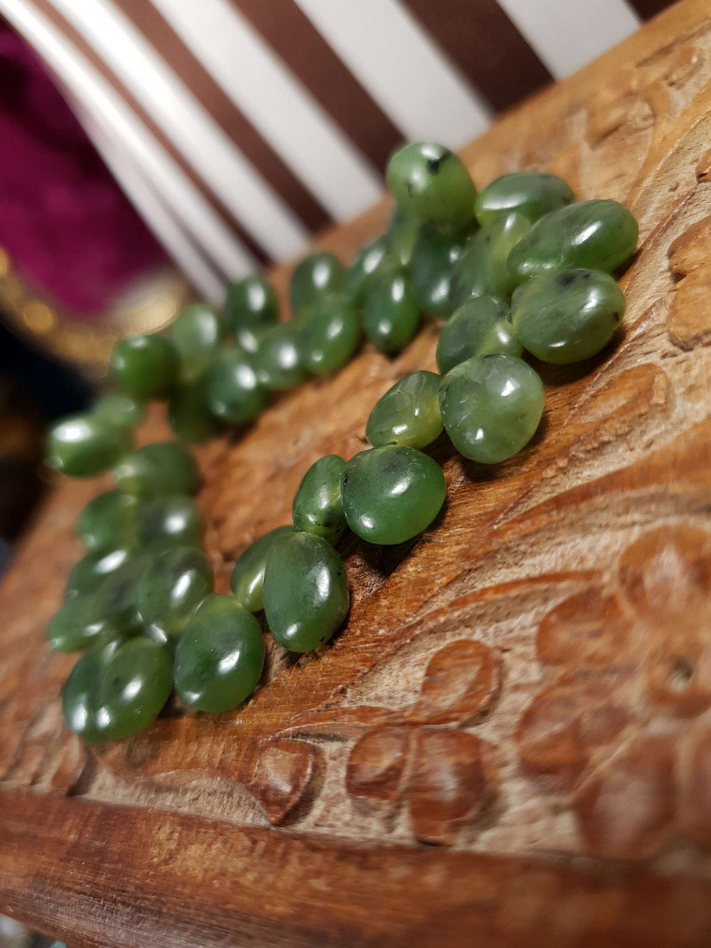 Vintage Green Dalmatian Jasper Bracelet Gemstone