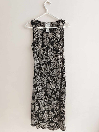 Cute Vintage 90s Laura Ashley Paisley Shift Dress - English Classics Size 10