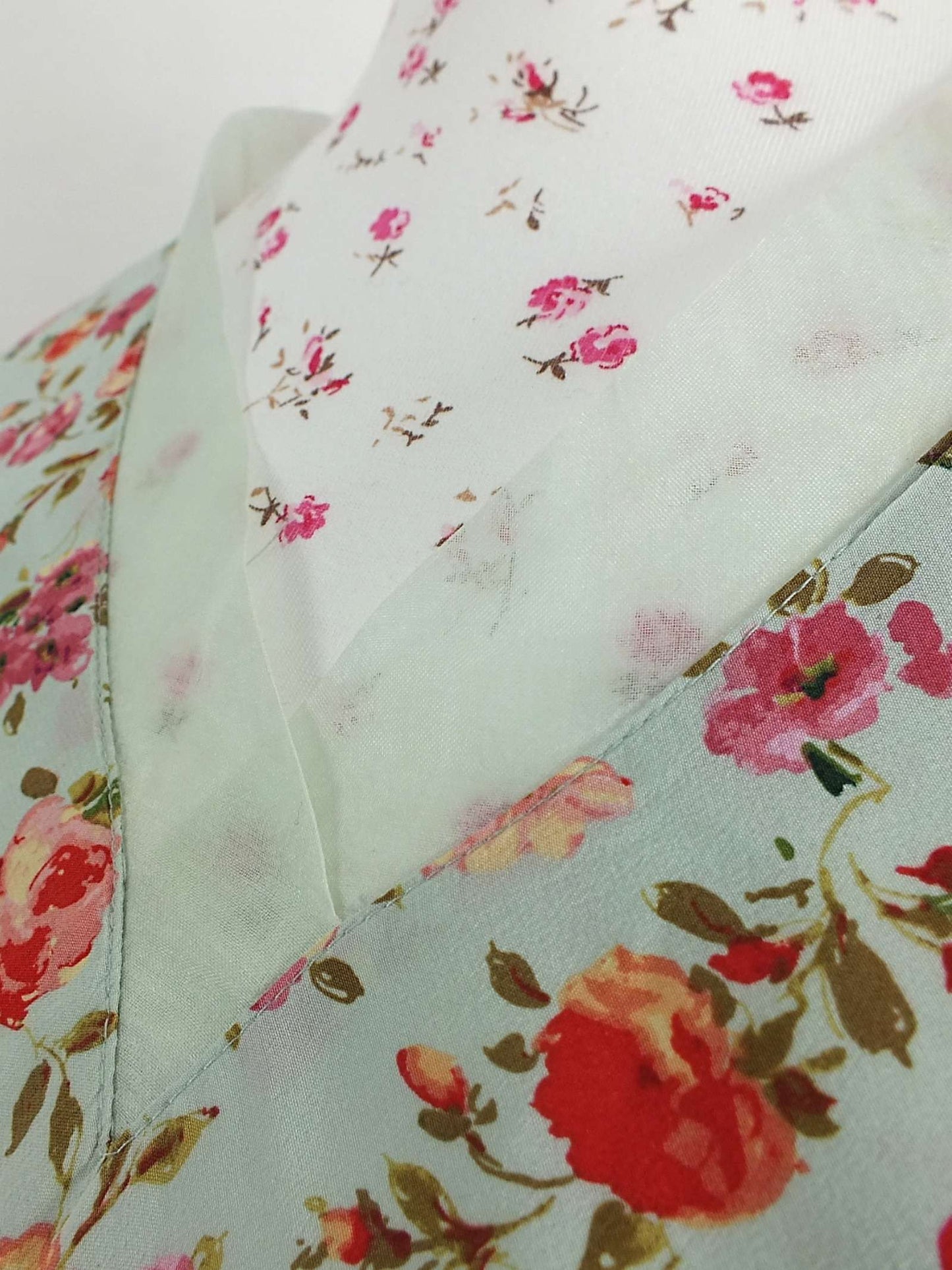 English Classics - Vintage Laura Ashley Floral Rose Silk & Chiffon Top - Size 10