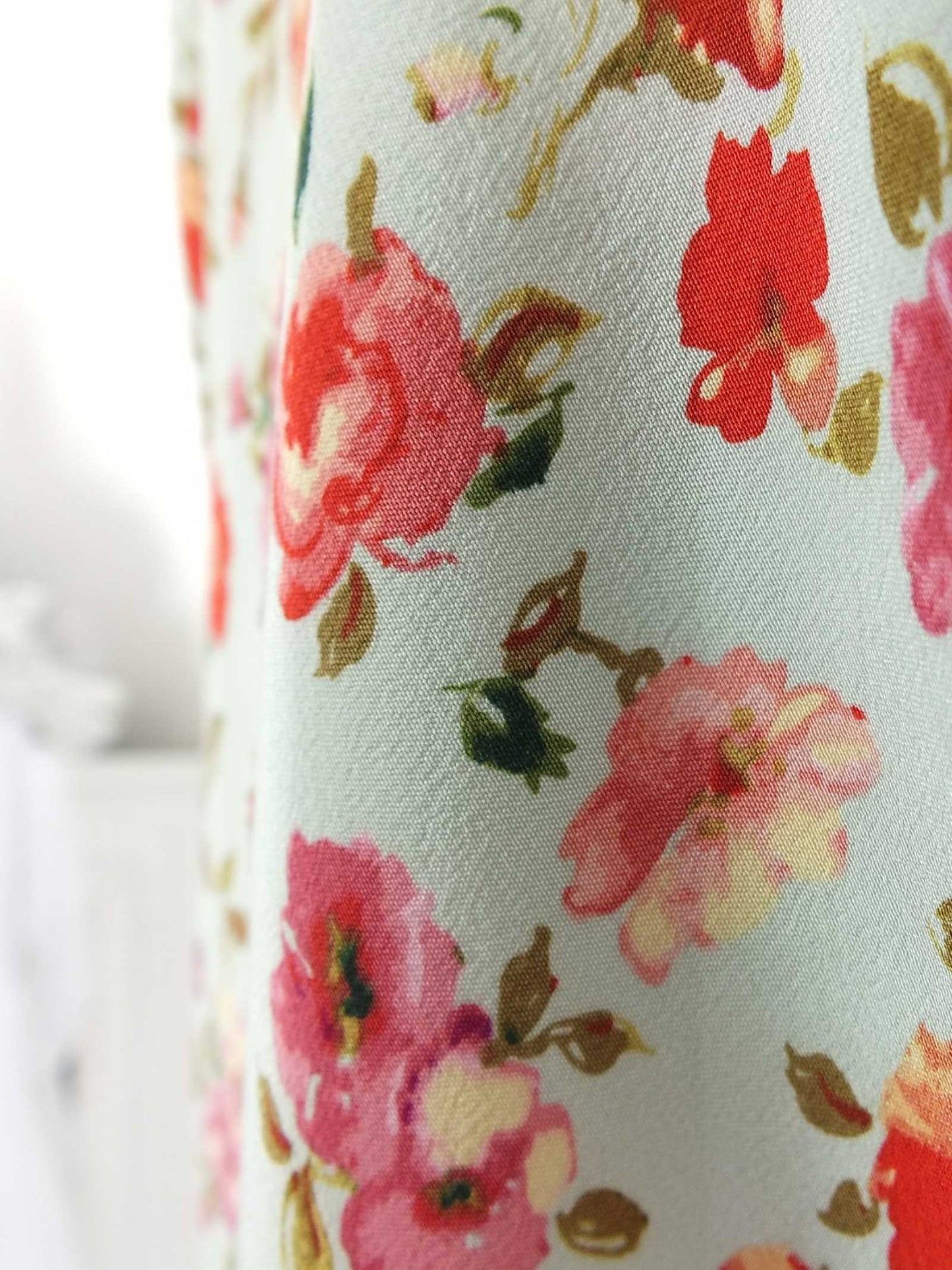 English Classics - Vintage Laura Ashley Floral Rose Silk & Chiffon Top - Size 10