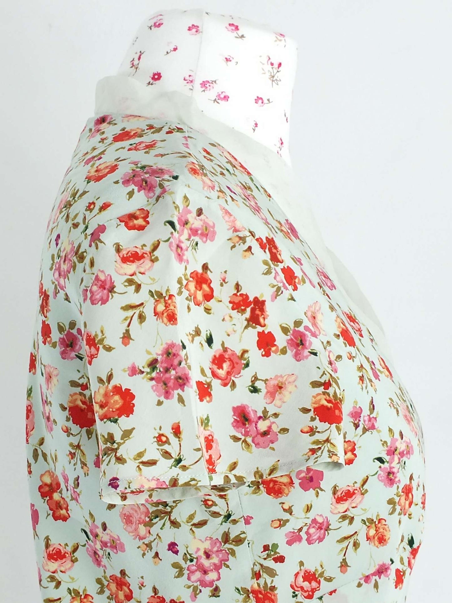 English Classics - Vintage Laura Ashley Floral Rose Silk & Chiffon Top - Size 10