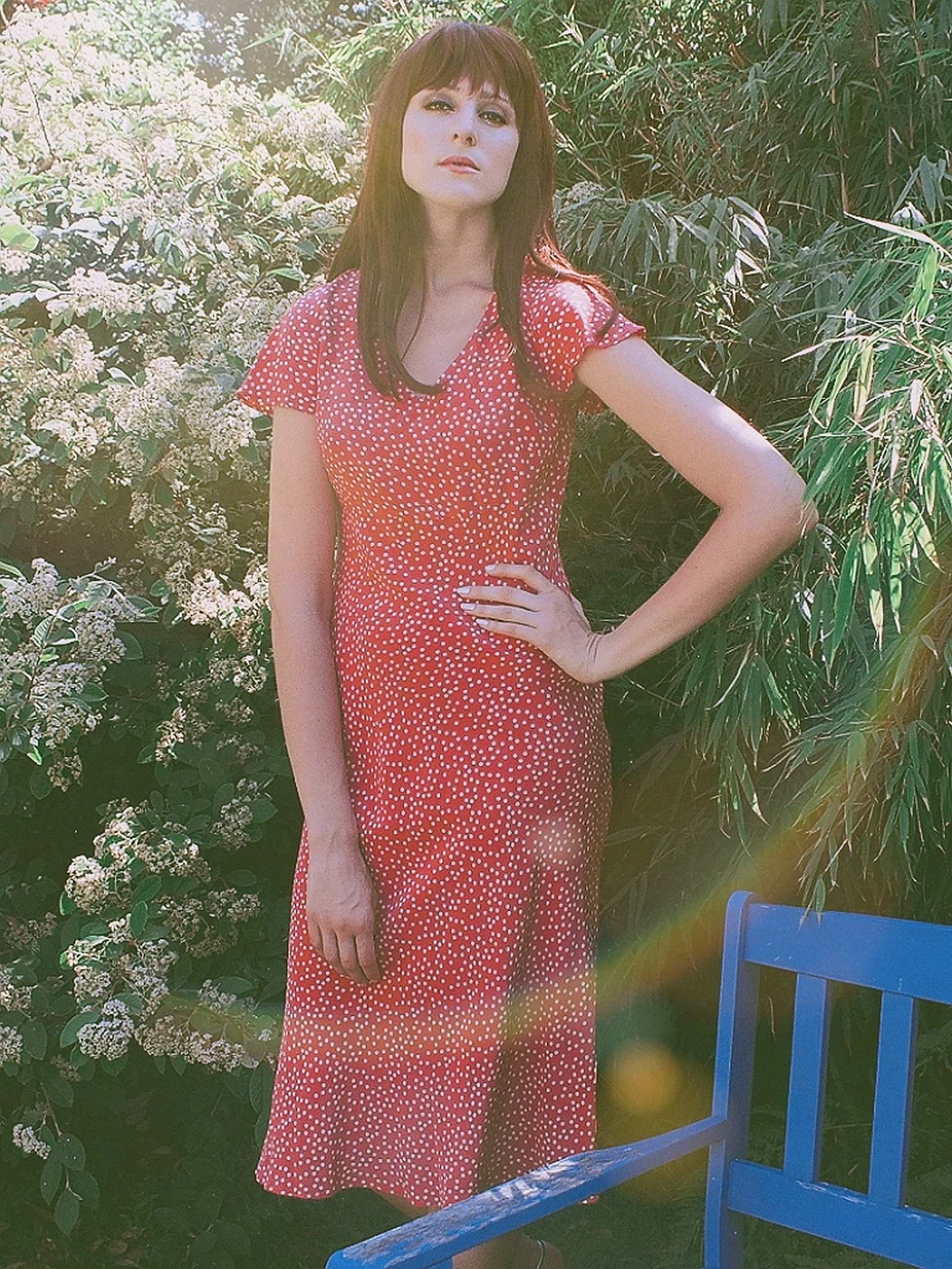 Vintage Laura Ashley Pink Silk Dress Polka Dots Size 12