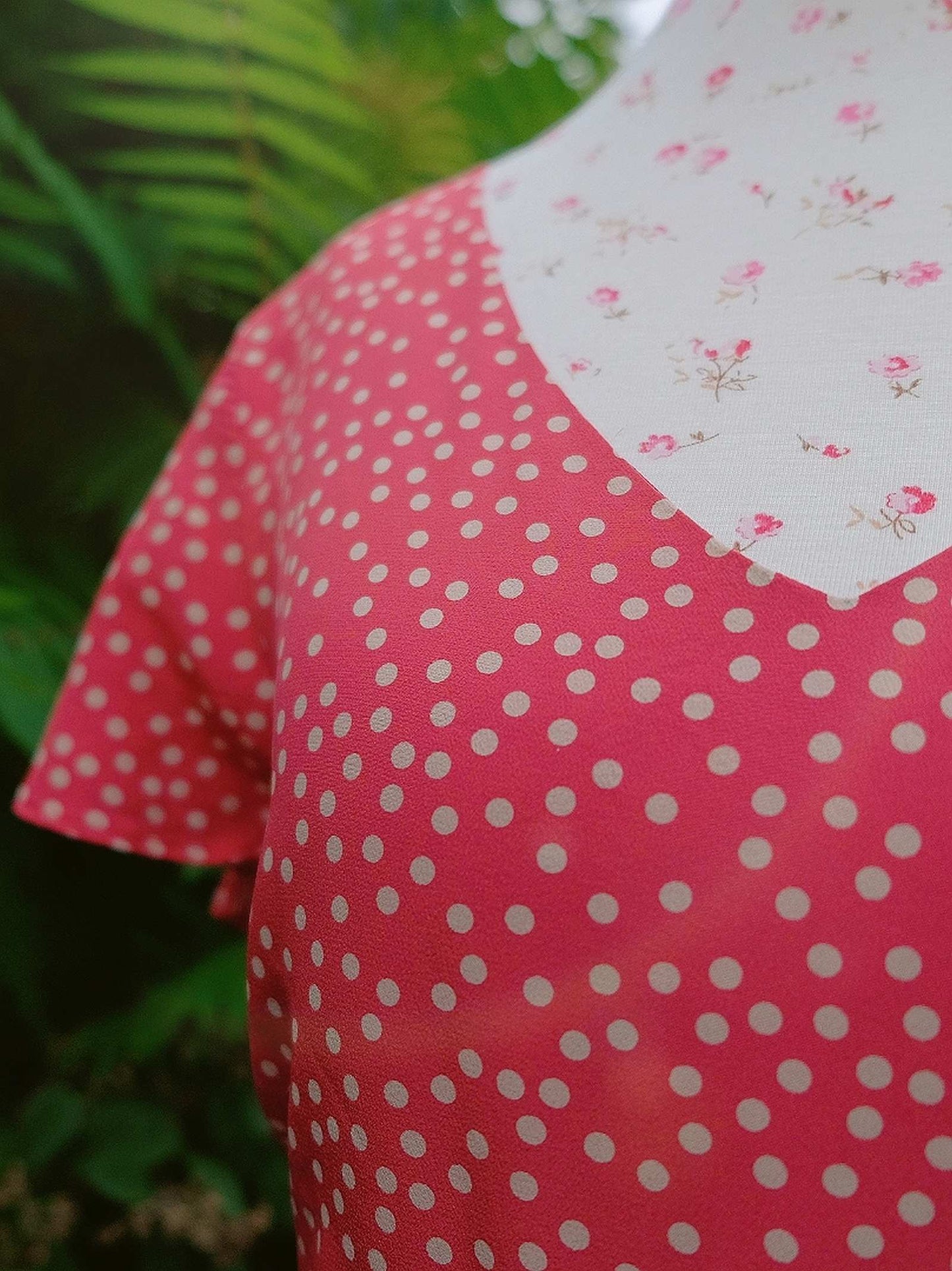 Vintage Laura Ashley Pink Silk Dress Polka Dots Size 12