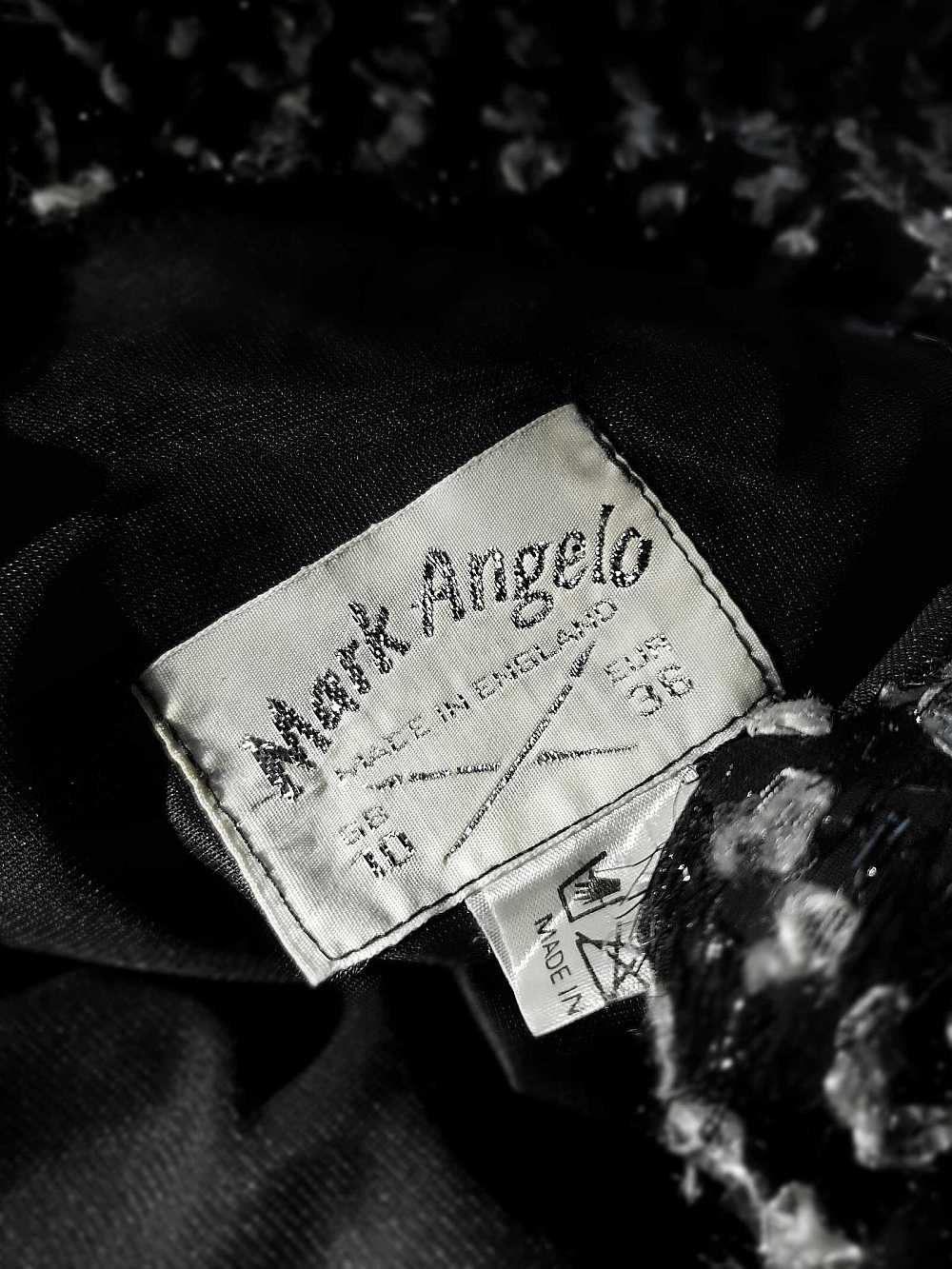 Vintage 1970s Black White Chiffon Dress Pleated Drop Waist Size 8/10