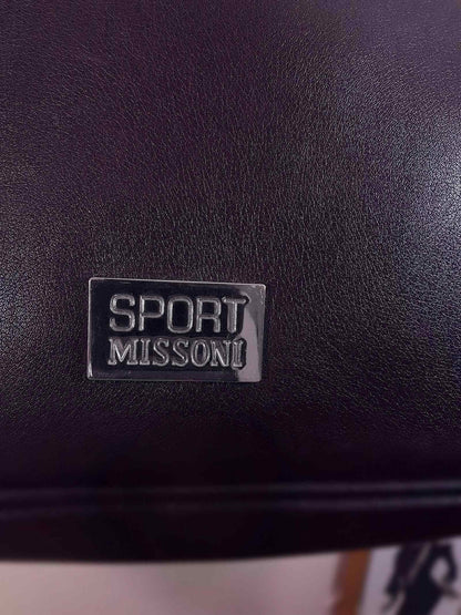 Vintage Missoni Brown Leather Shoulder Bag Handbag