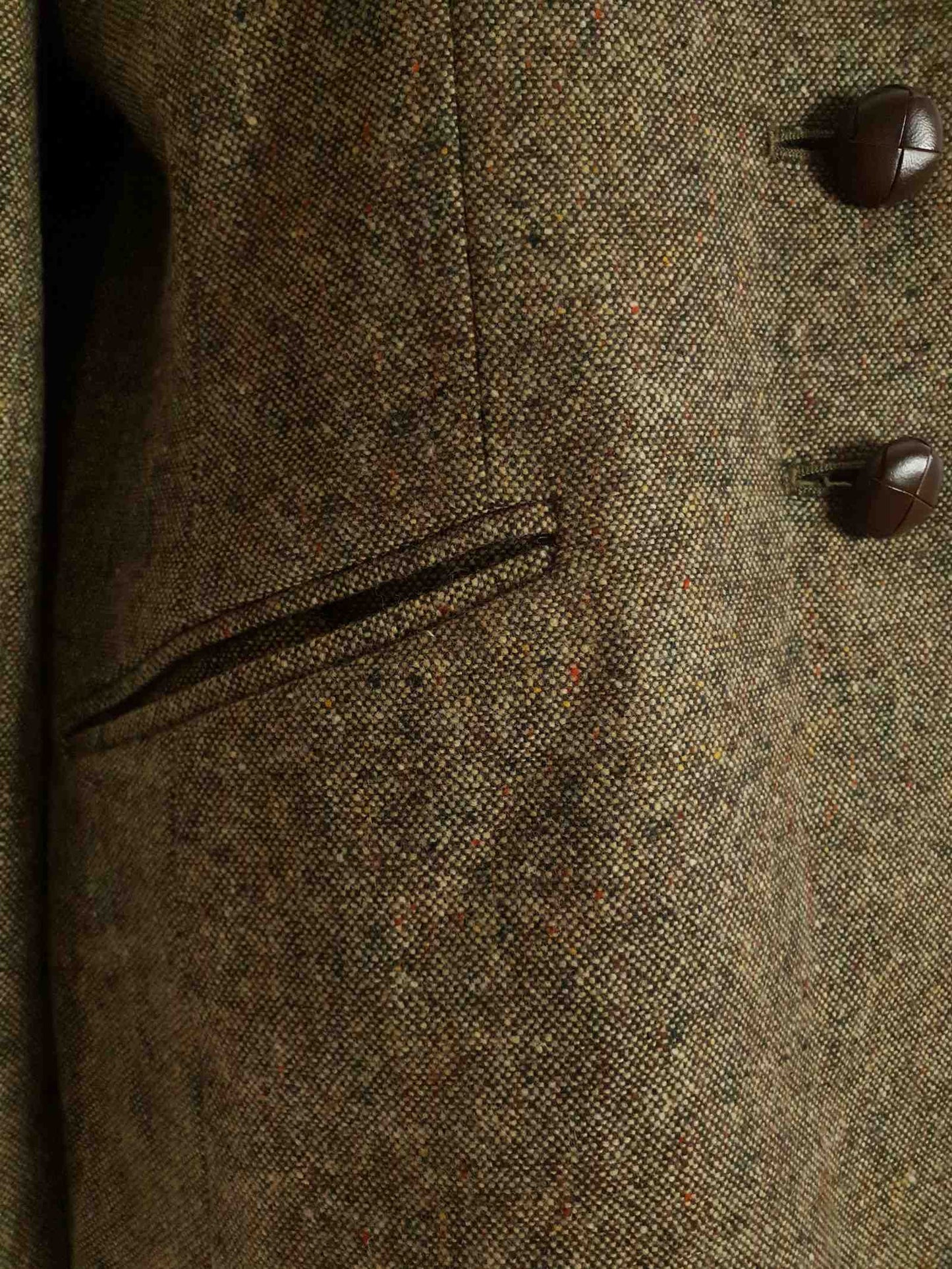 Vintage Mulberry Green Wool Jacket Size 12/14 1990s Oversize Equestrian