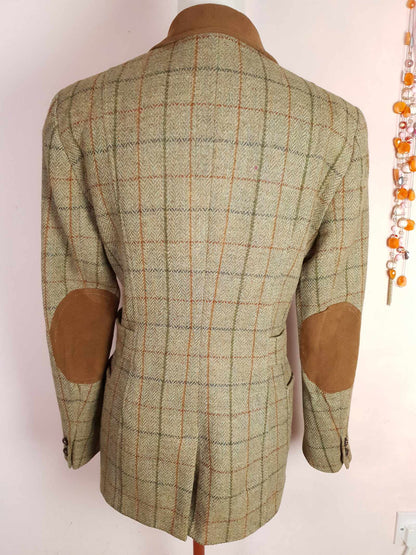 English Classics - Pre-Loved Mulberry Plaid Wool Equestrian Country Jacket - Size 14