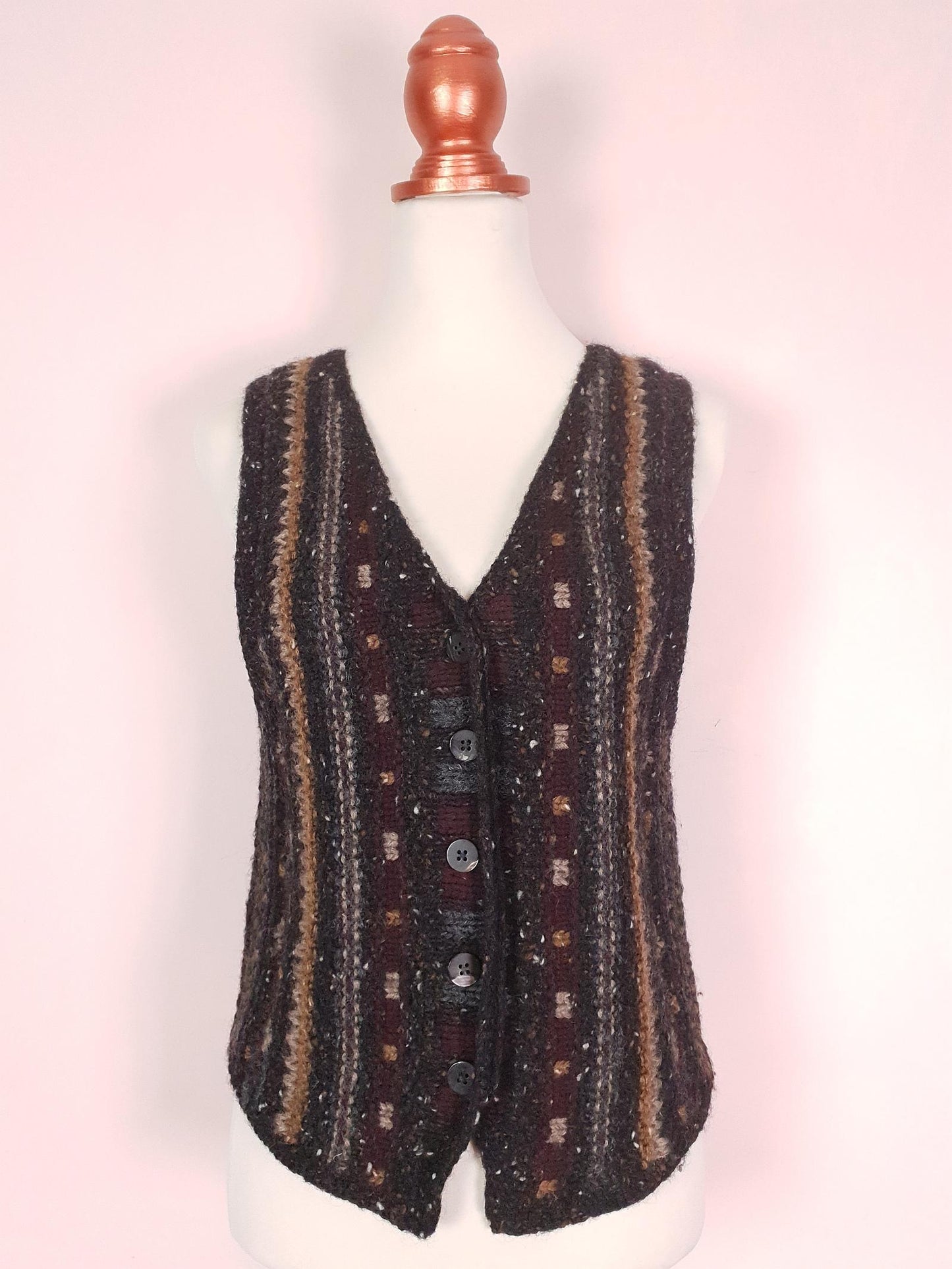 Vintage Nicole Farhi Wool Waistcoat Vest Size 12 1990s