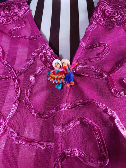 Vintage South American Doll Brooch Pin Couple Figures