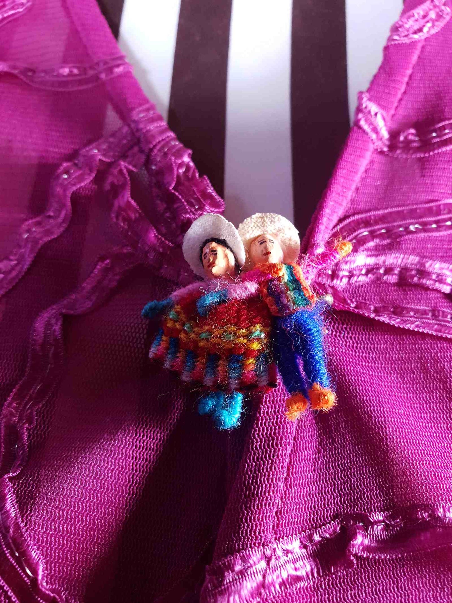 Vintage South American Doll Brooch Pin Couple Figures