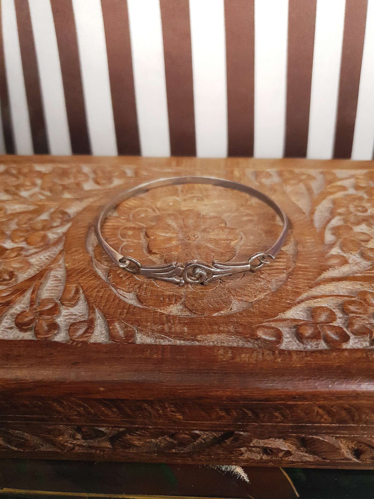 Vintage Sterling Silver Bangle Bracelet 925