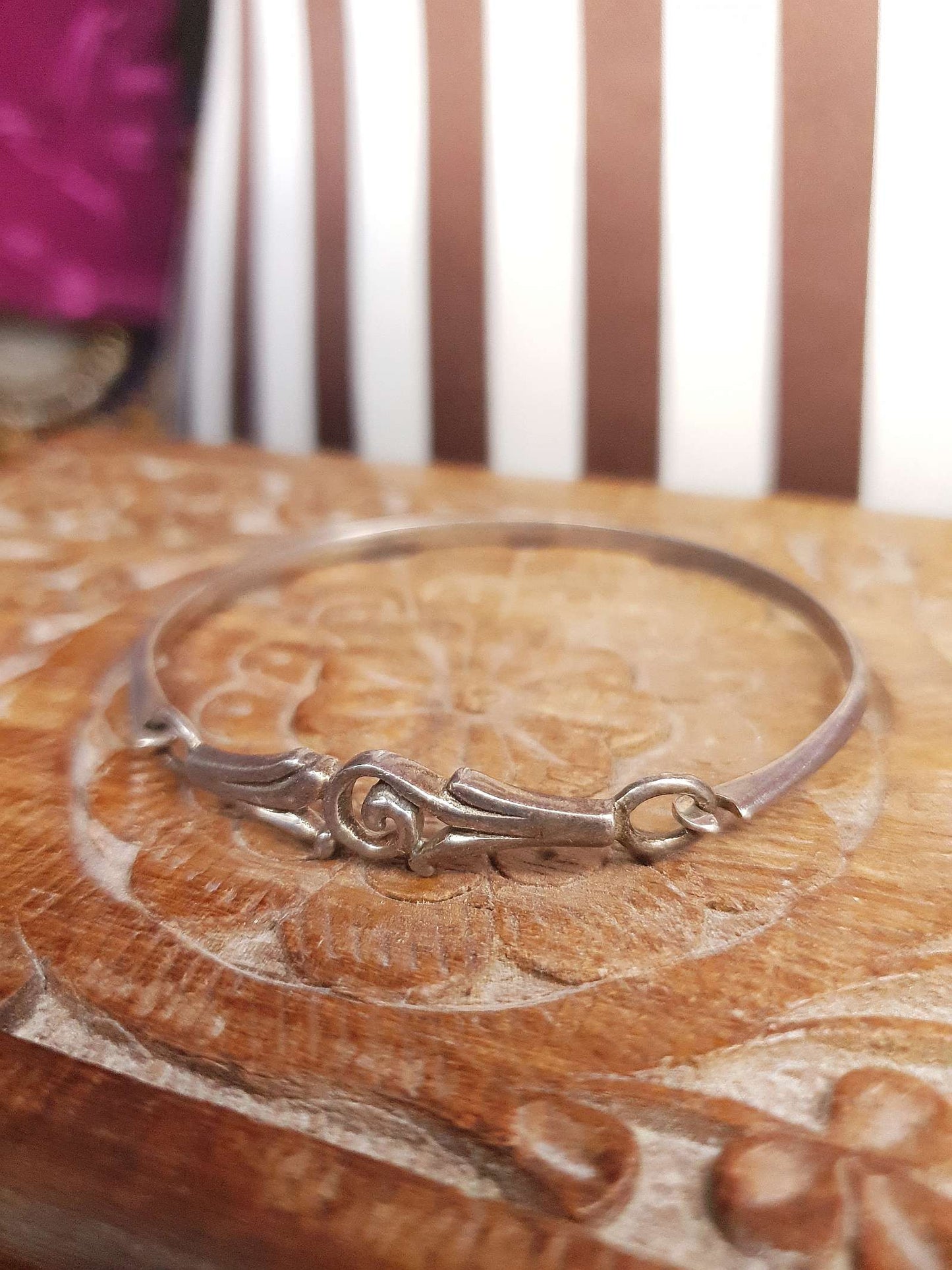 Vintage Sterling Silver Bangle Bracelet 925