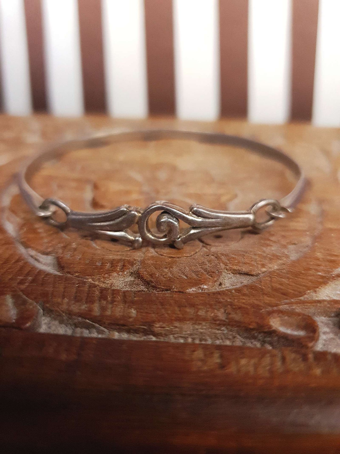 Vintage Sterling Silver Bangle Bracelet 925