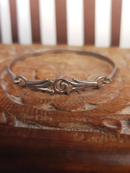 Vintage Sterling Silver Bangle Bracelet 925