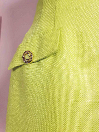 Vintage 1980s Lime Green Mini Skirt - Size 6