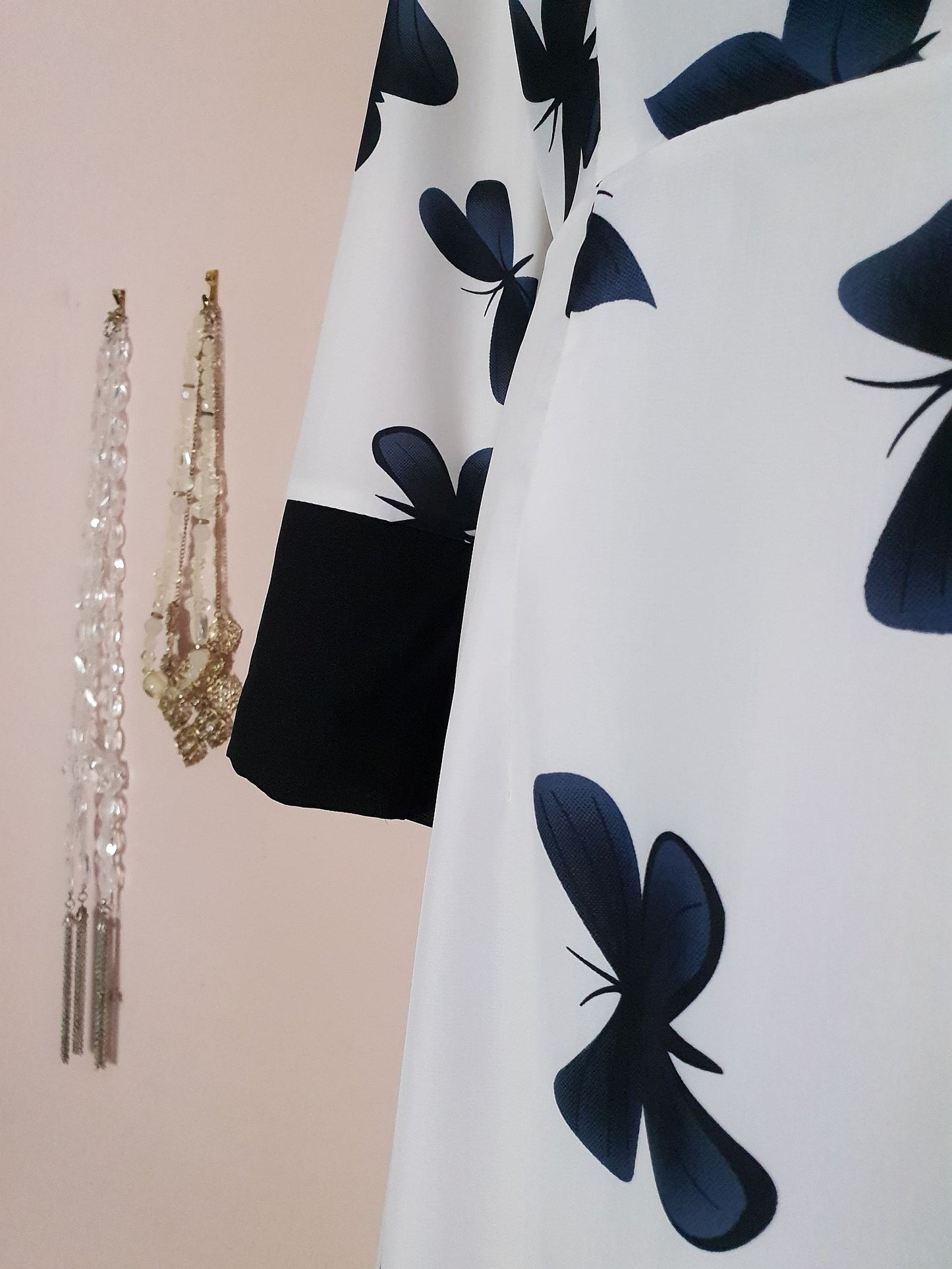 Vintage 1980s Butterfly Long Party Dress - Size 8/10