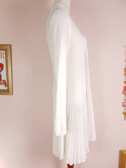 Vintage Cream Knit Cardigan Size 12