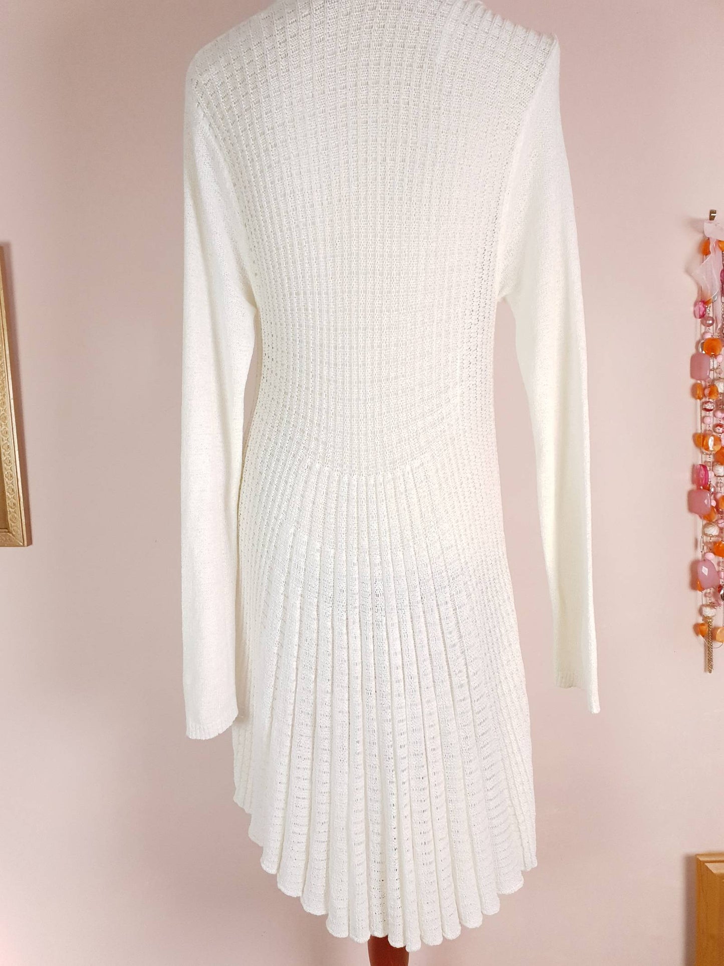 Vintage Cream Knit Cardigan Size 12